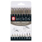 PIGMA MICRON SET 8 FNELINER GRIGIO